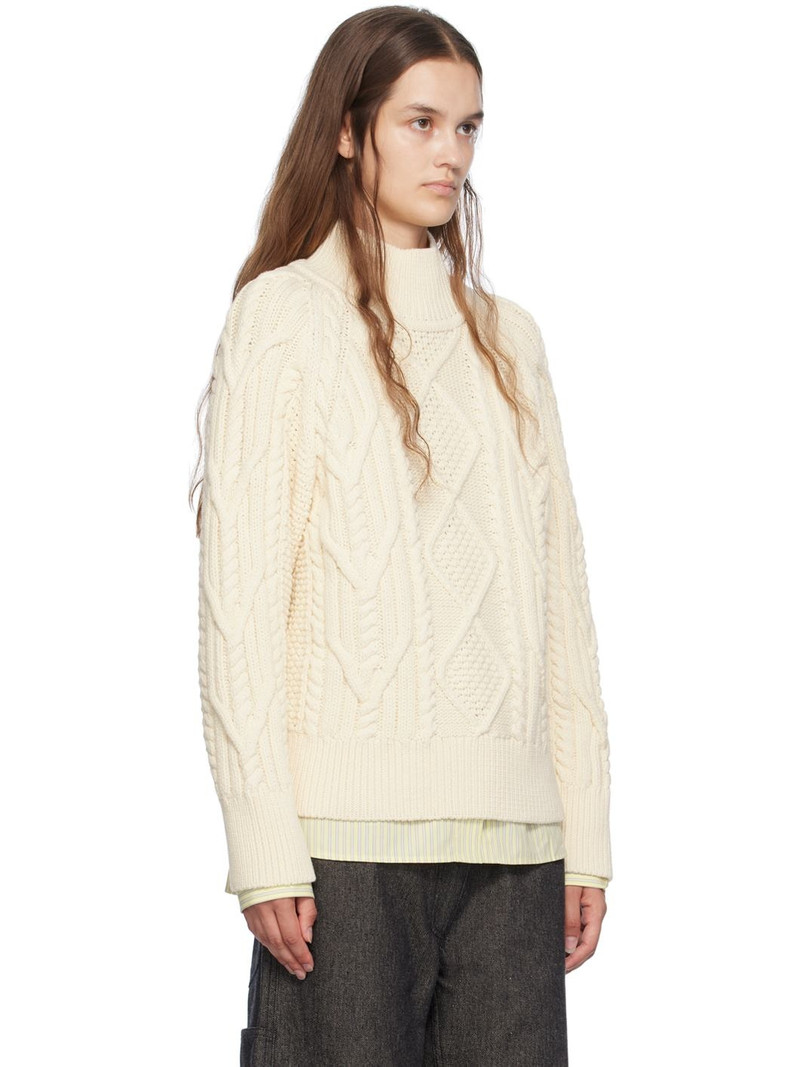 Off-White Mock Neck Sweater 2