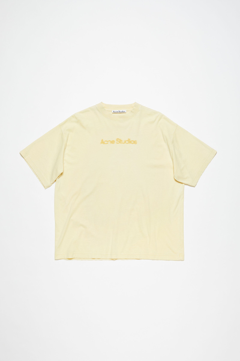 Acne Studios Blurred logo t-shirt - Relaxed unisex fit - Pale