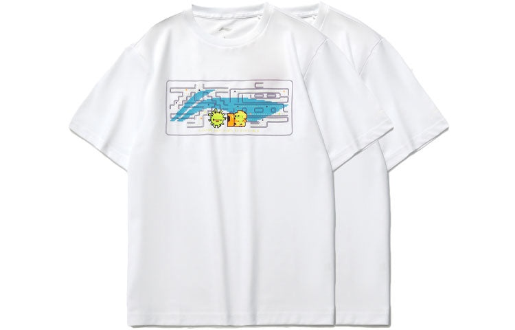 Li-Ning Cartoon Graphic Loose Fit T-shirt 'White' AHSR340-11 - 3