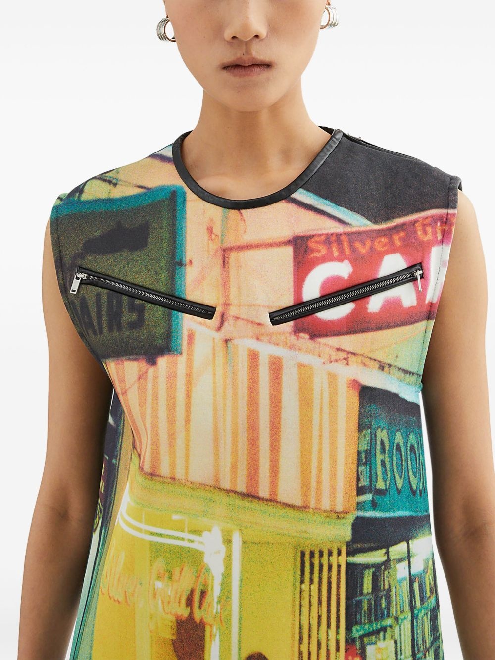 printed mini dress - 4