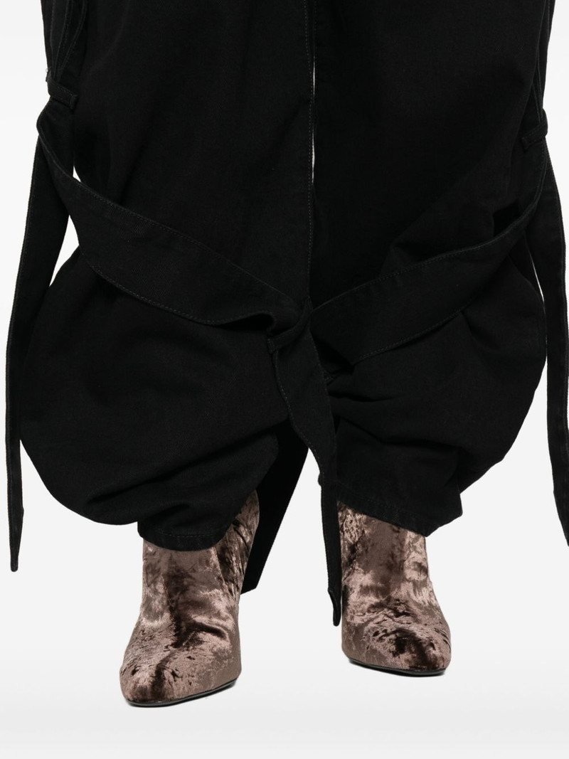 tie-detail panelled jeans 5