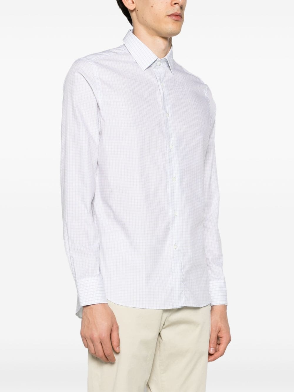 checked cotton shirt - 3