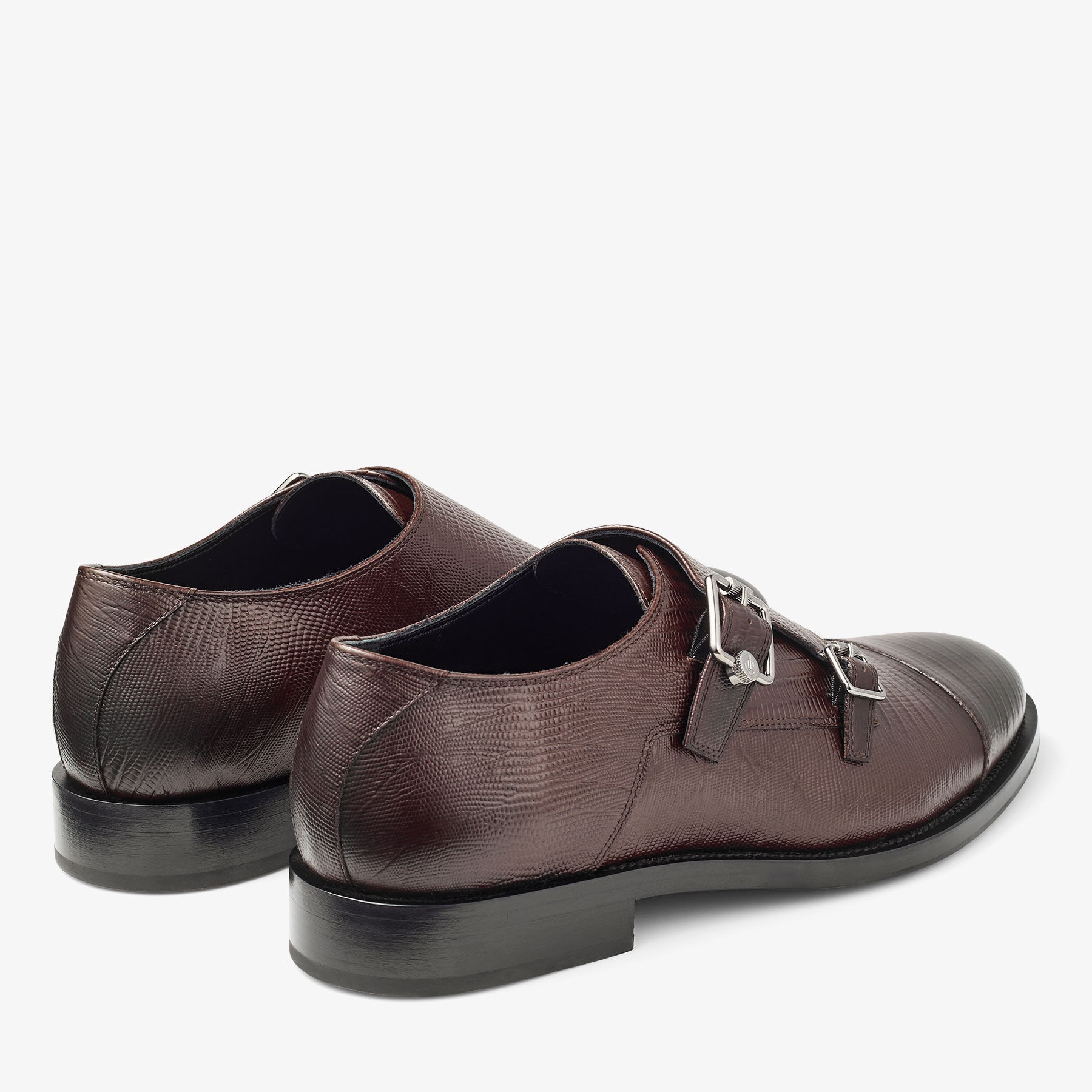 Finnion Monkstrap
Coffee Lizard Printed Leather Shoes - 4