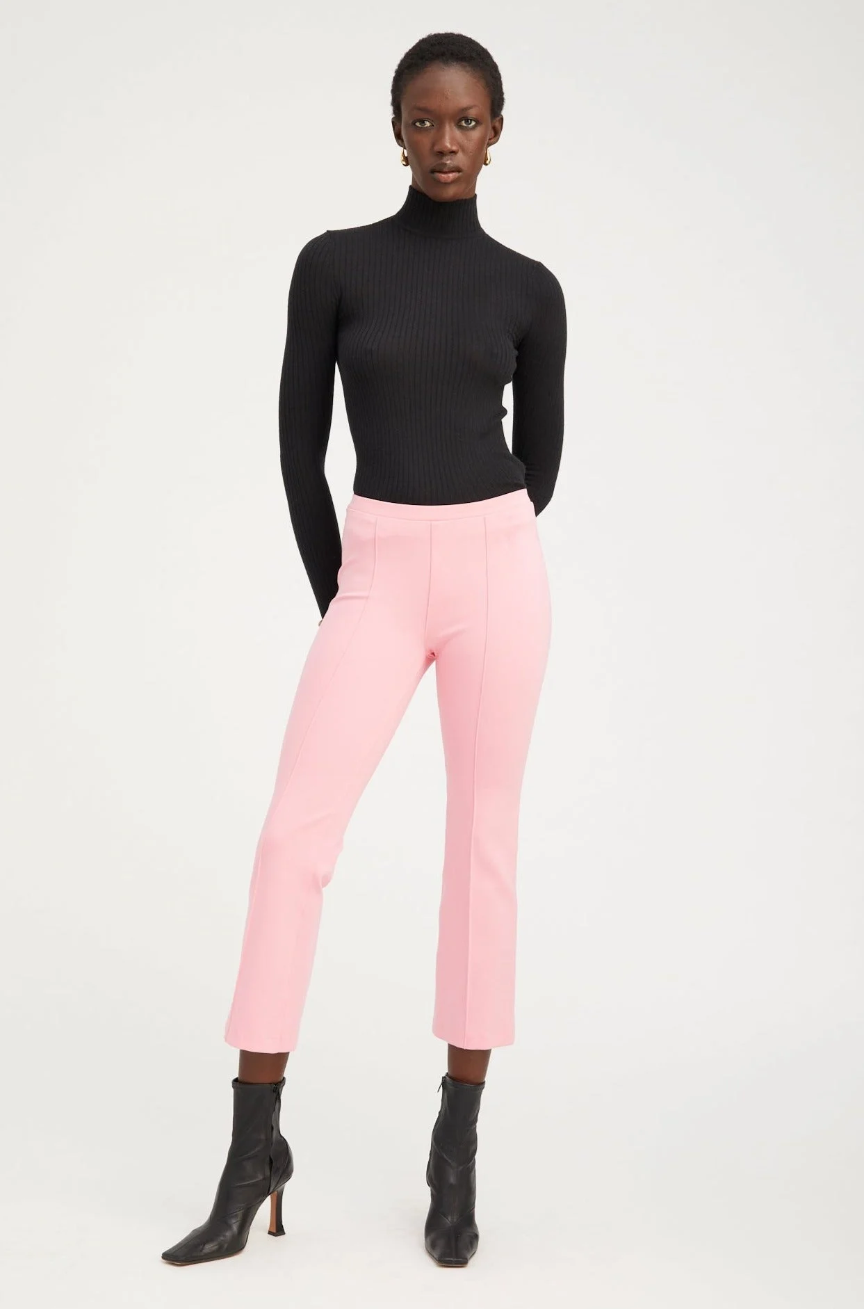 ROSE ANKLE FLARE PANTS WITH PINTUCKS - 1