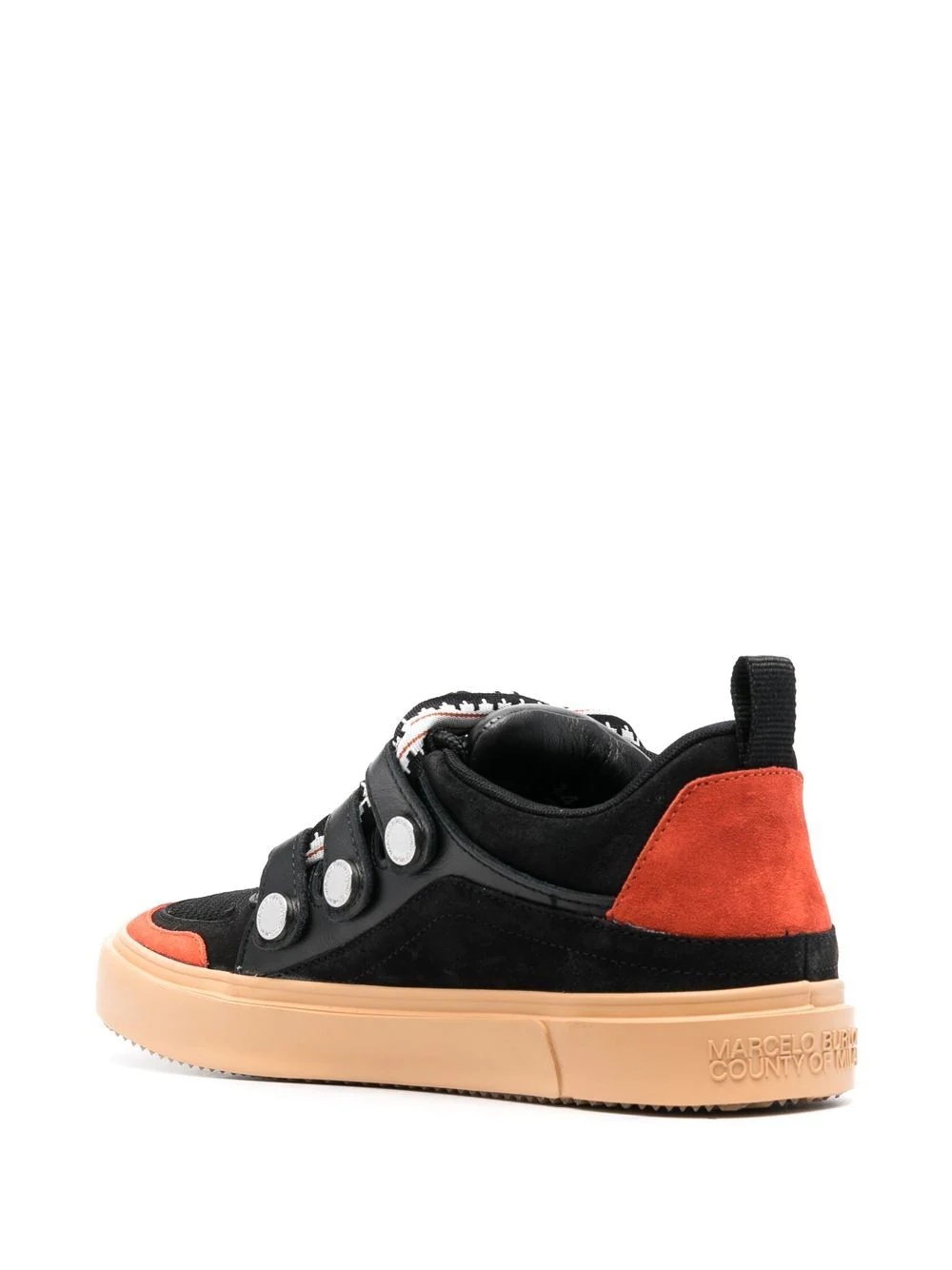 colour-block lace-up sneakers - 3