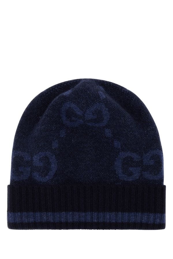 Gucci Woman Embroidered Cashmere Beanie Hat - 1