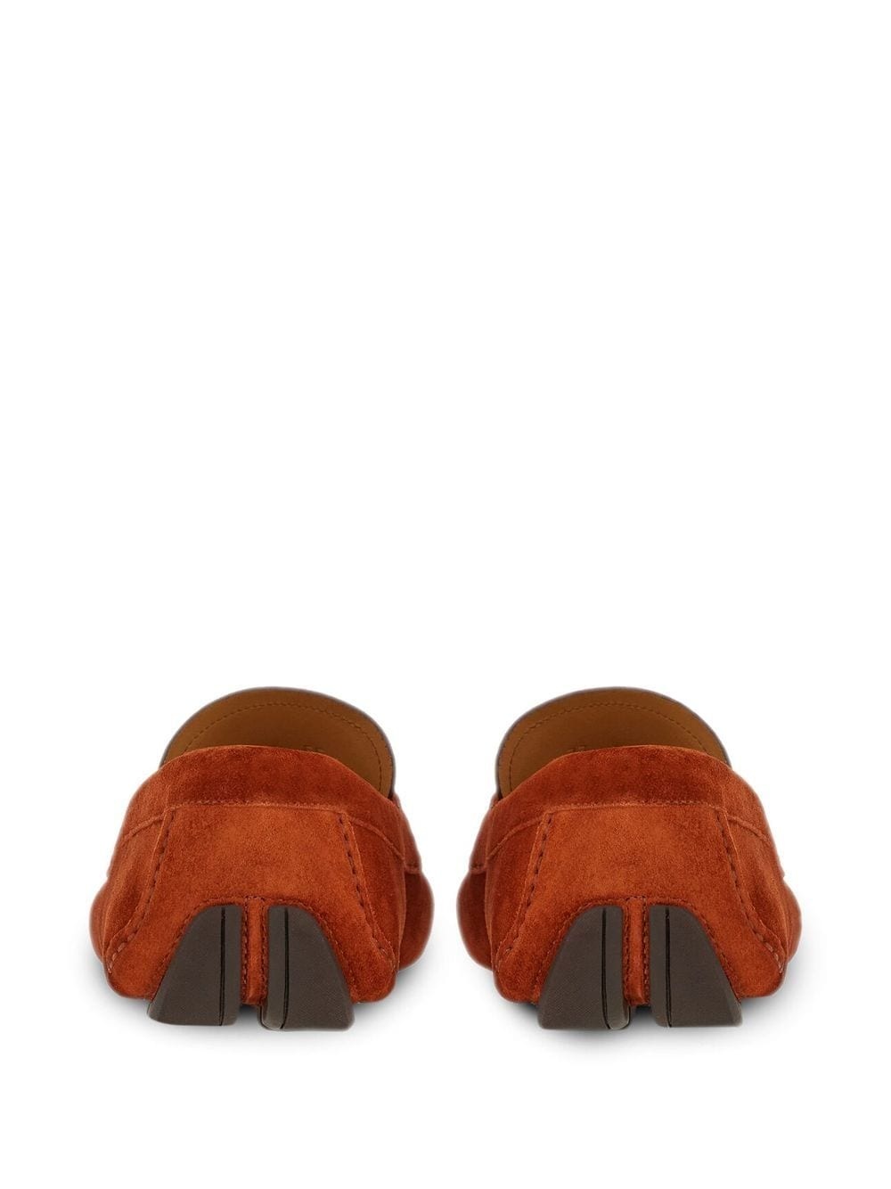 Gancini-plaque suede loafers - 3