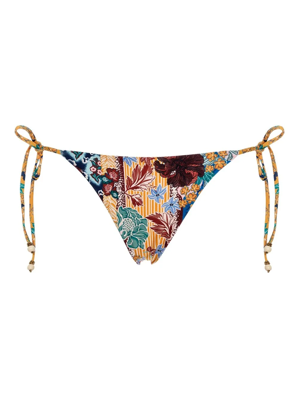 Alegria patchwork-print bikini bottoms - 1