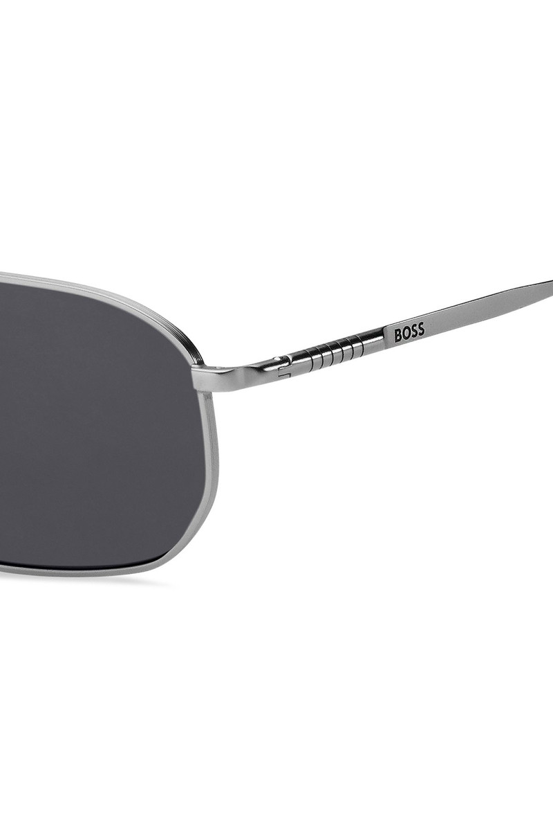 BOSS SILVER-TONE SUNGLASSES WITH TUBULAR TEMPLES outlook