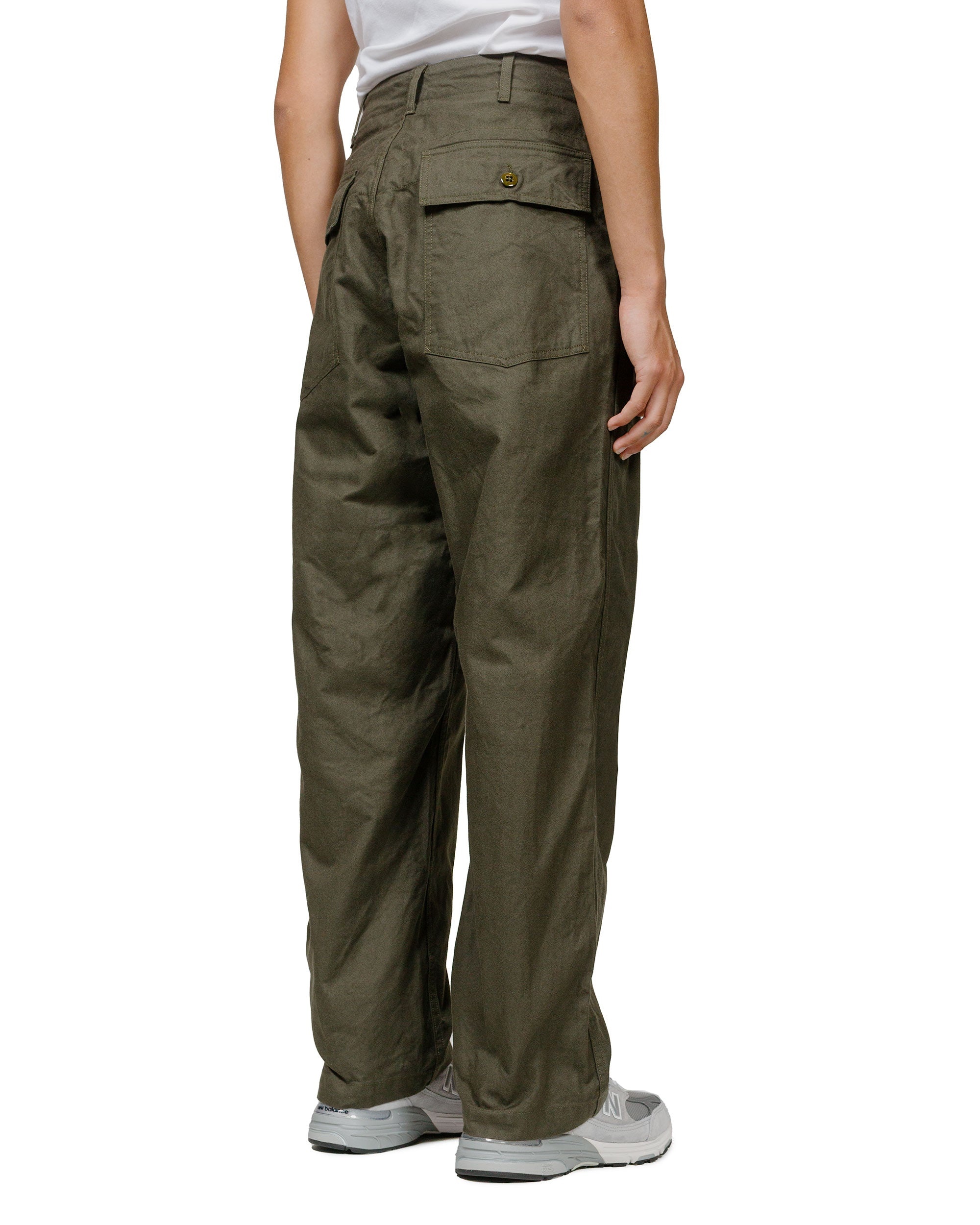 Fatigue Pant Olive Cotton Brushed Herringbone - 3