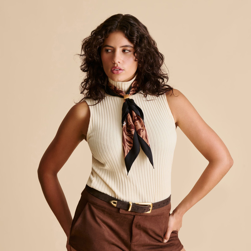 ANIMAL PRINT SCARF BROWN MULTI 11