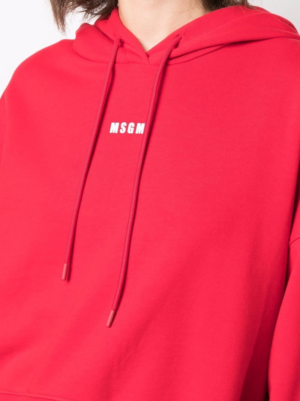logo-print oversized hoodie - 5