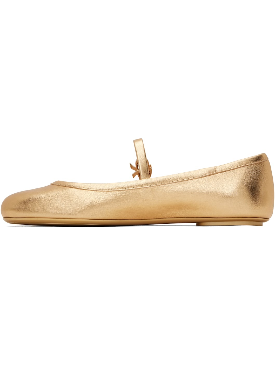 Gold Carla Ballerina Flats - 3