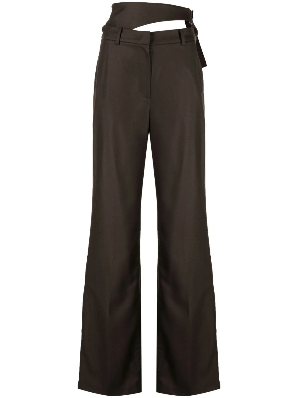 cut-out detailing wool tailored trousers - 1