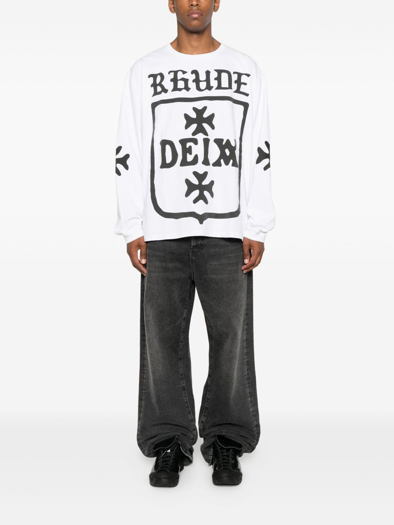 Rhude logo-print long-sleeve sweatshirt outlook