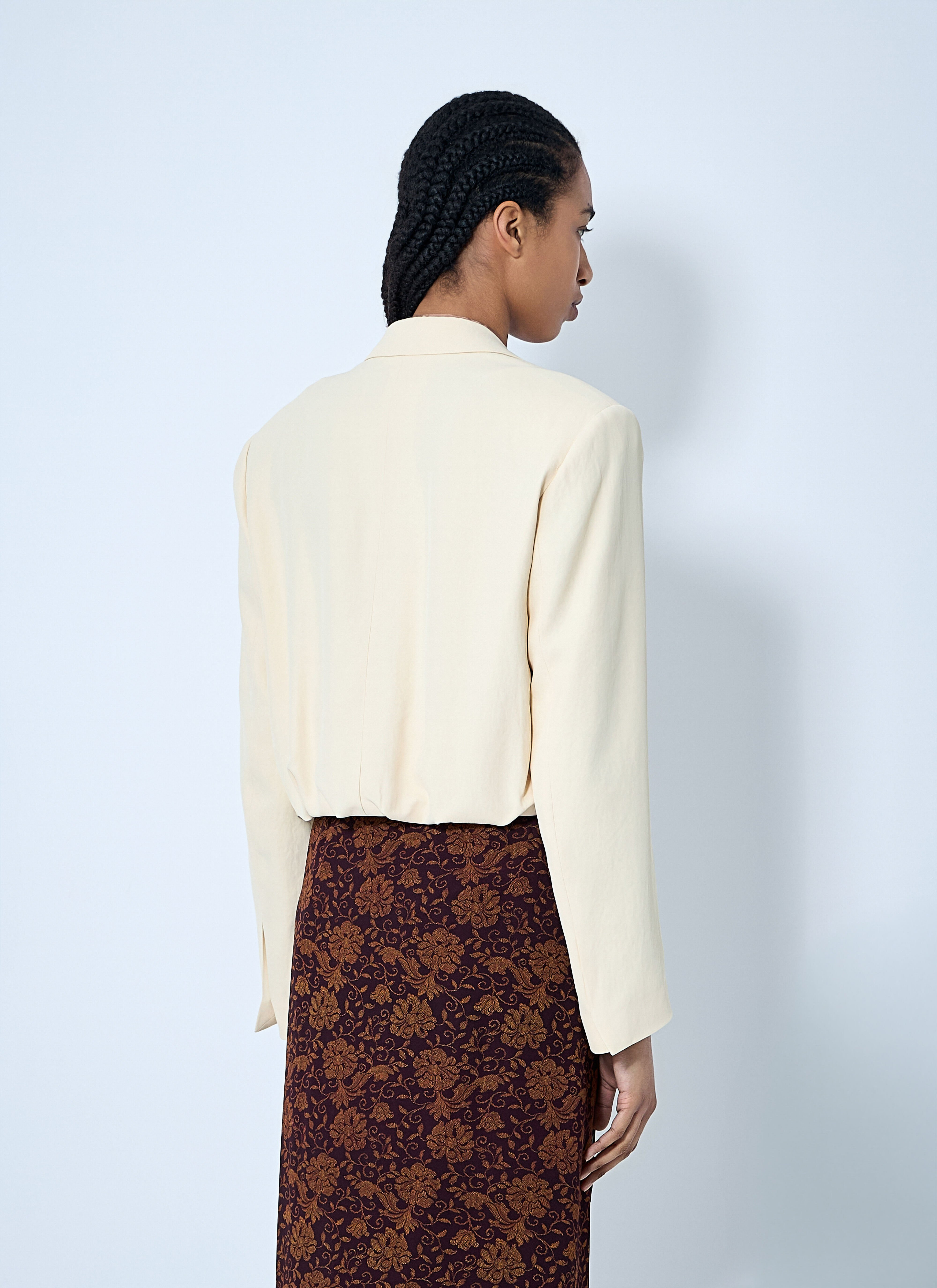 Crop Single-Breasted Blazer - 4