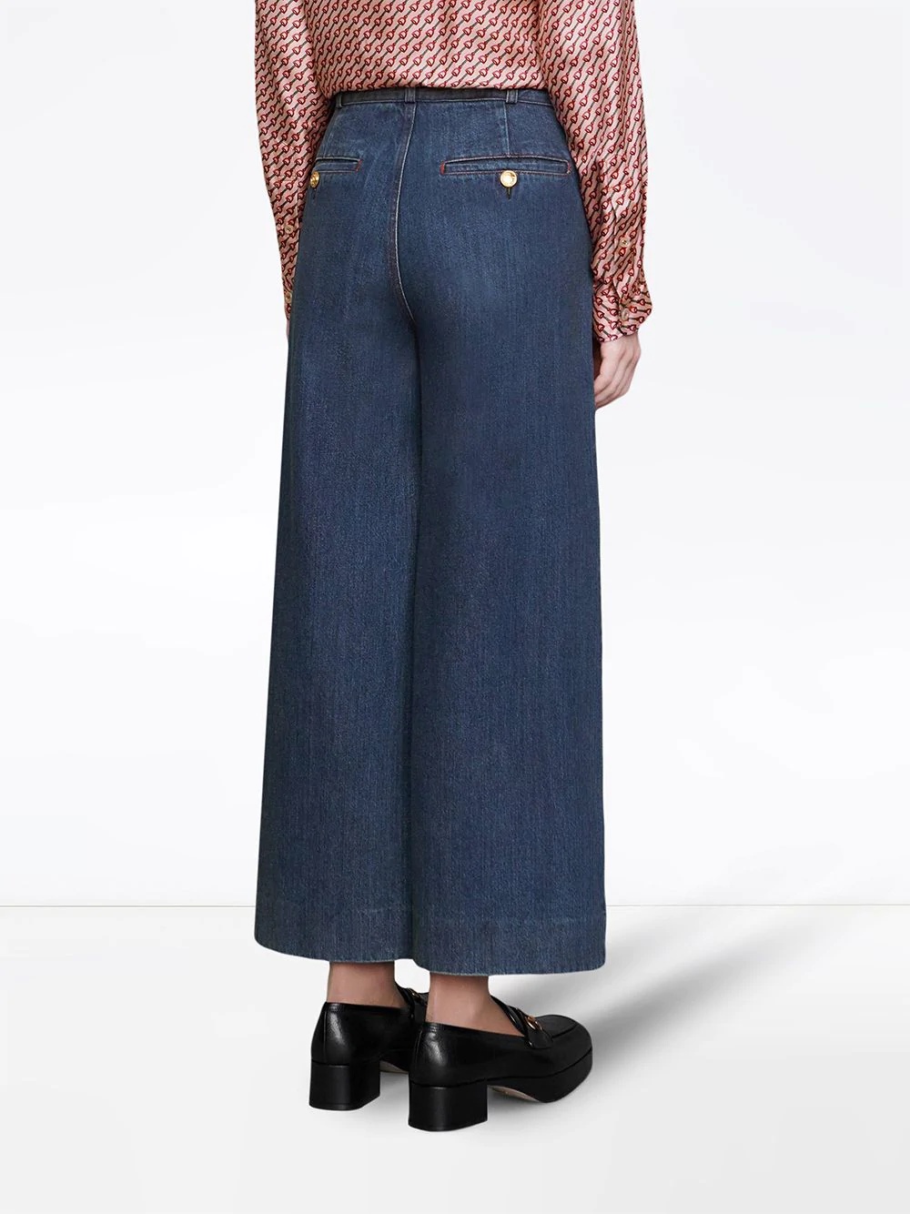 Denim wide leg pant - 4