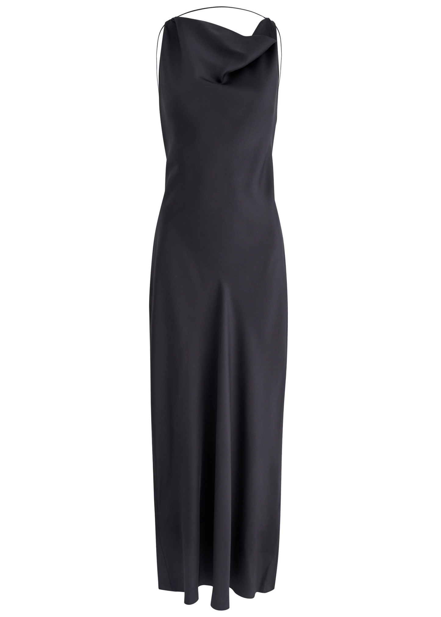 Open-back silk-satin maxi dress - 1