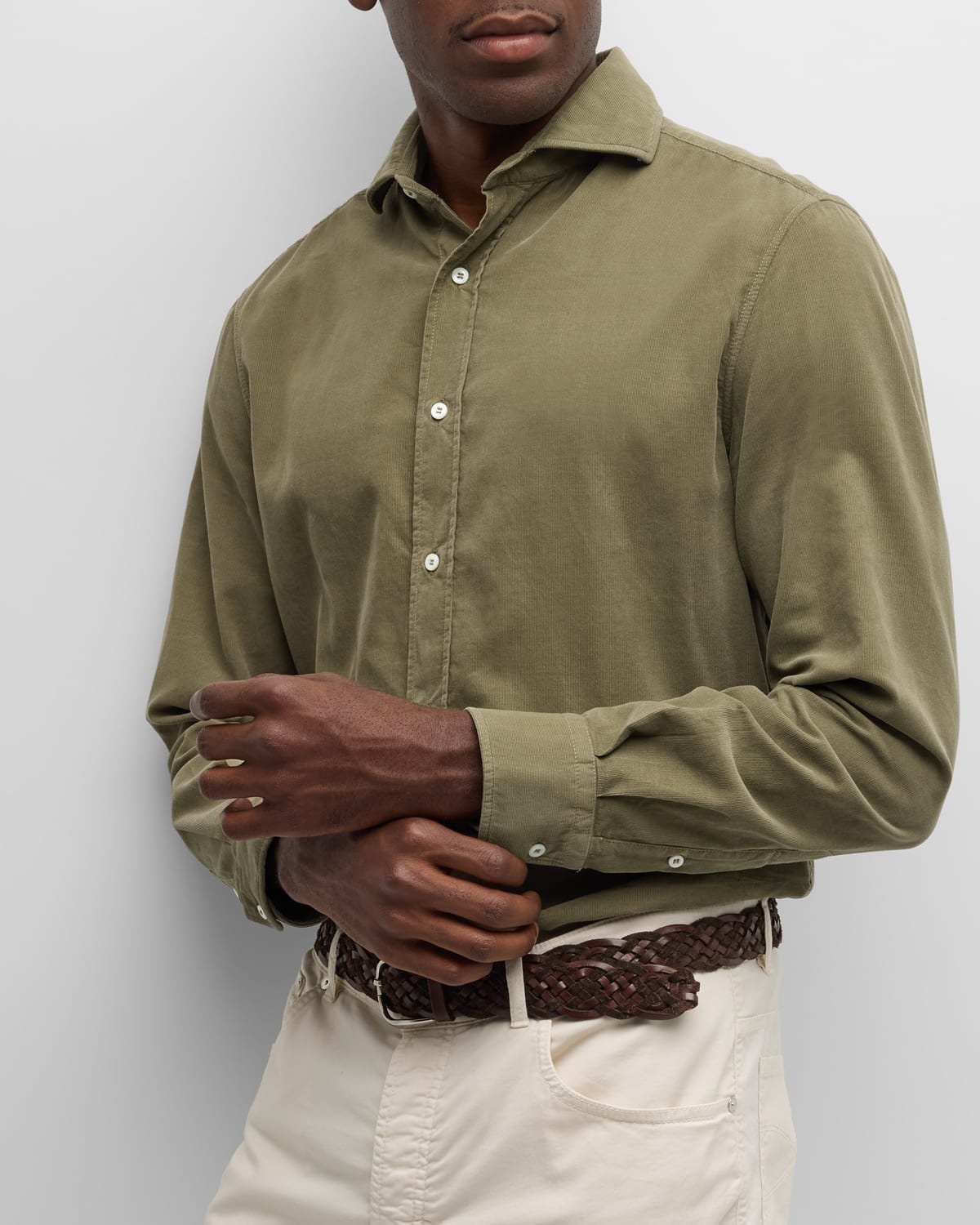 Men's Fine-Wale Corduroy Sport Shirt - 6