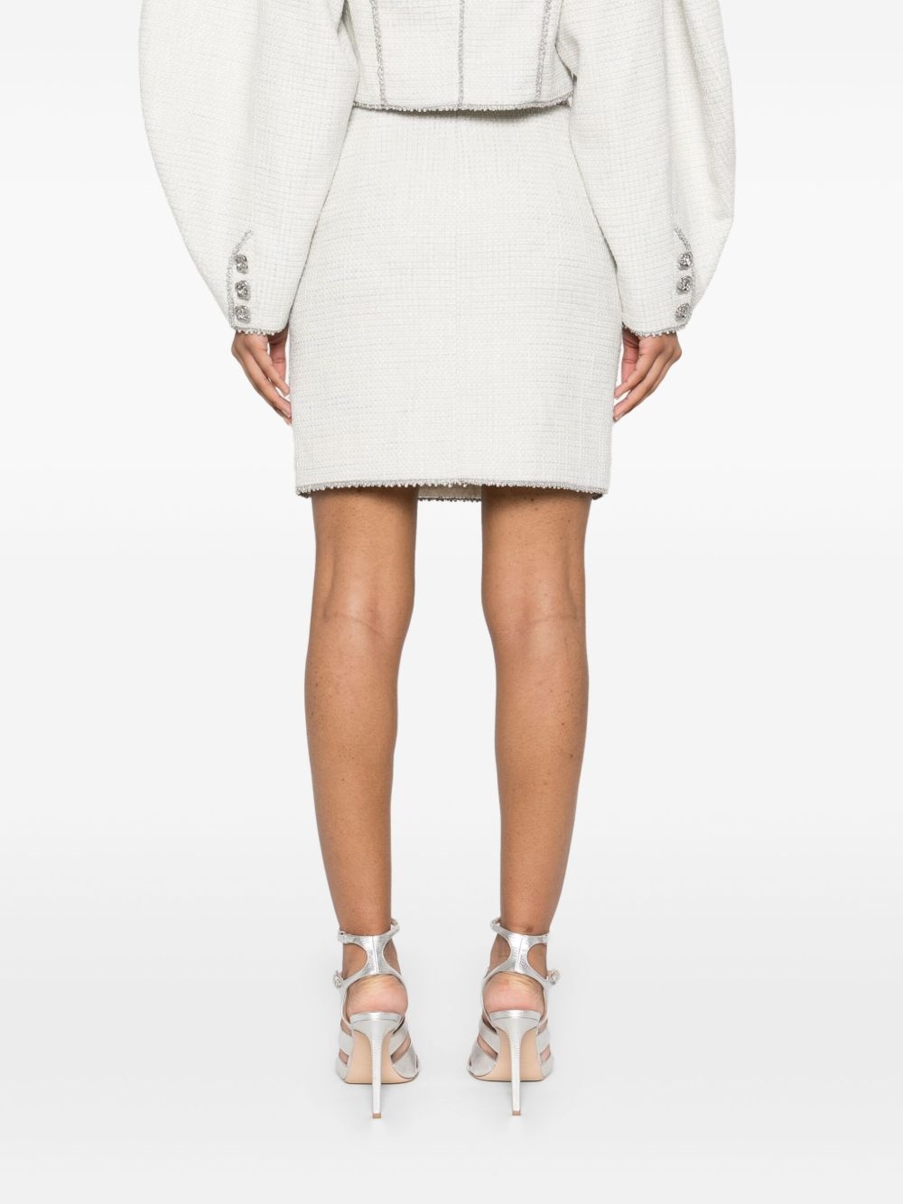 bouclé mini skirt - 4