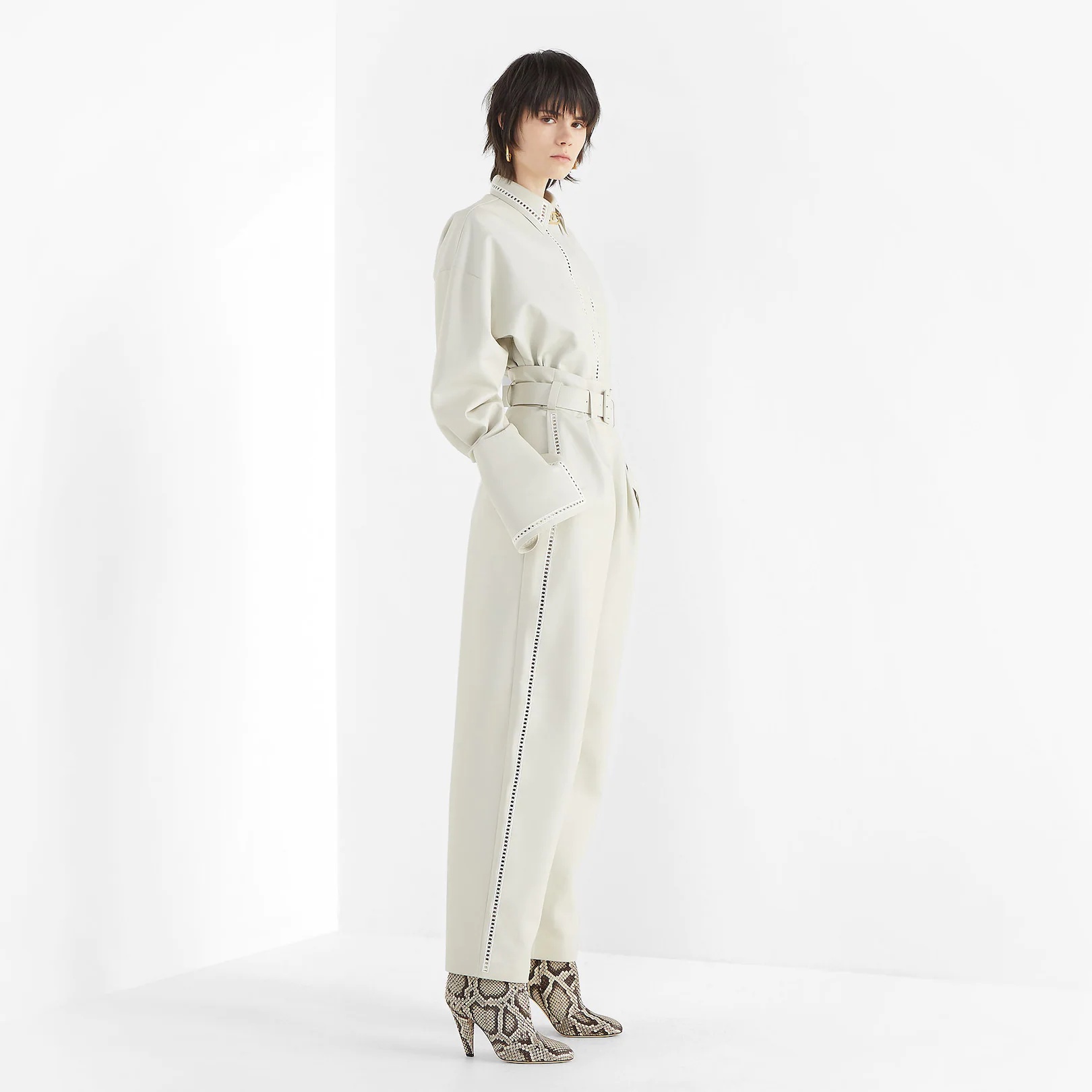 White nappa leather shirt - 4