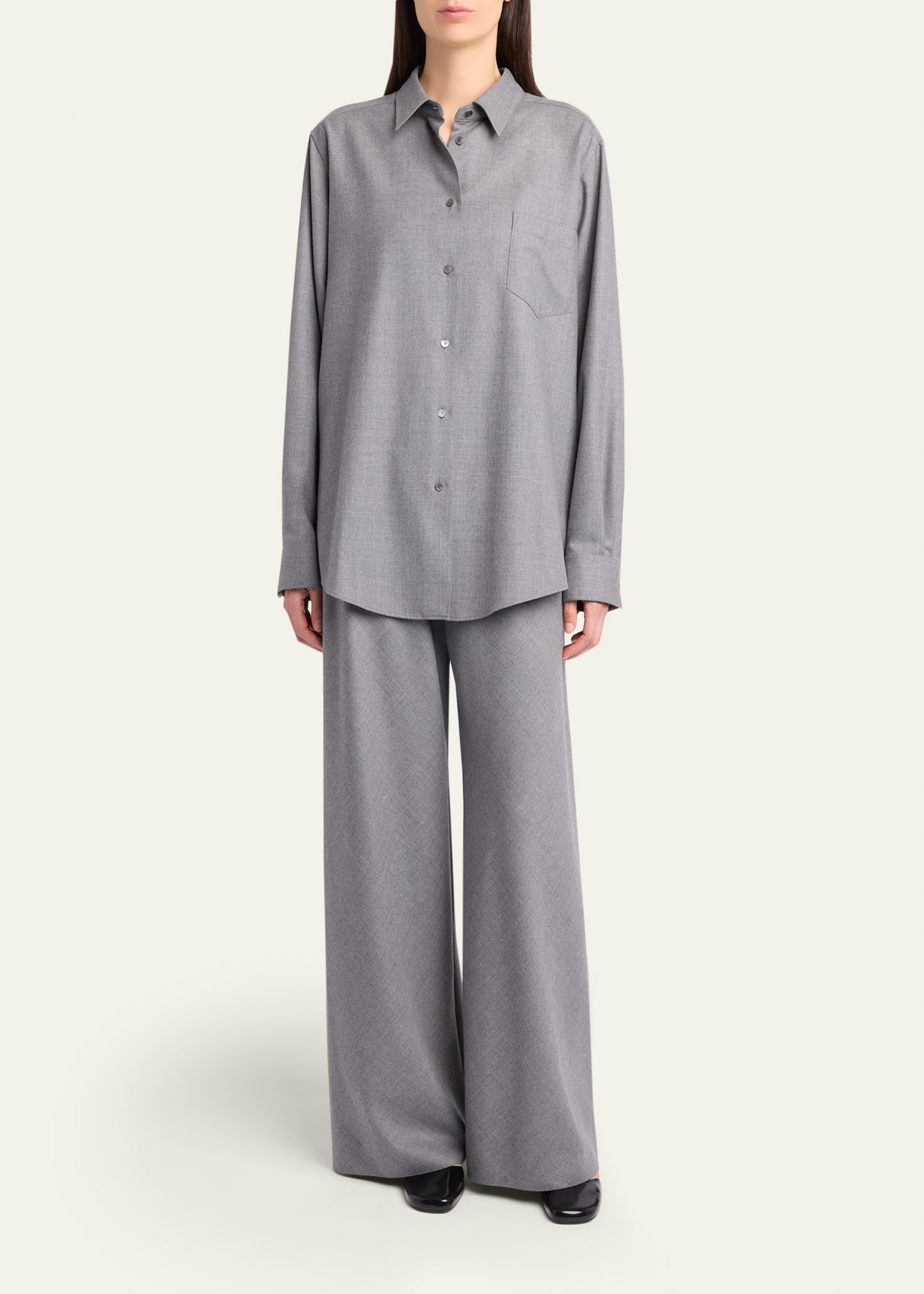Pino Wool Button-Down Shirt - 2