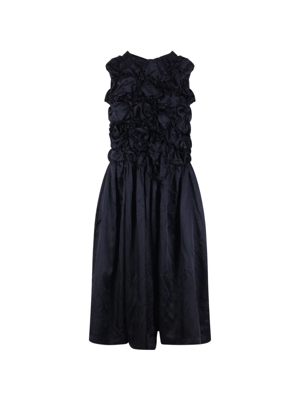 ruffled-detail midi dress - 1