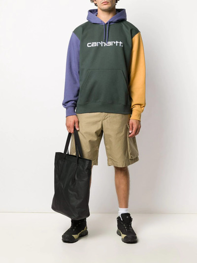 Carhartt logo-print colour-block hoodie outlook