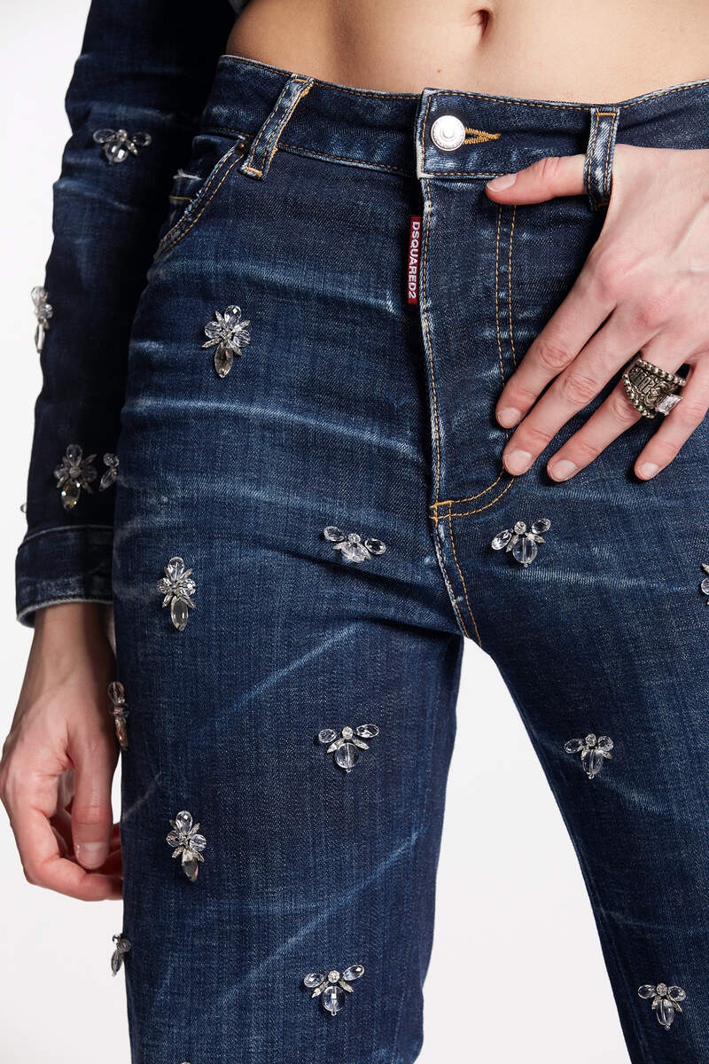CRYSTAL FLIES WASH BOSTON JEANS - 3