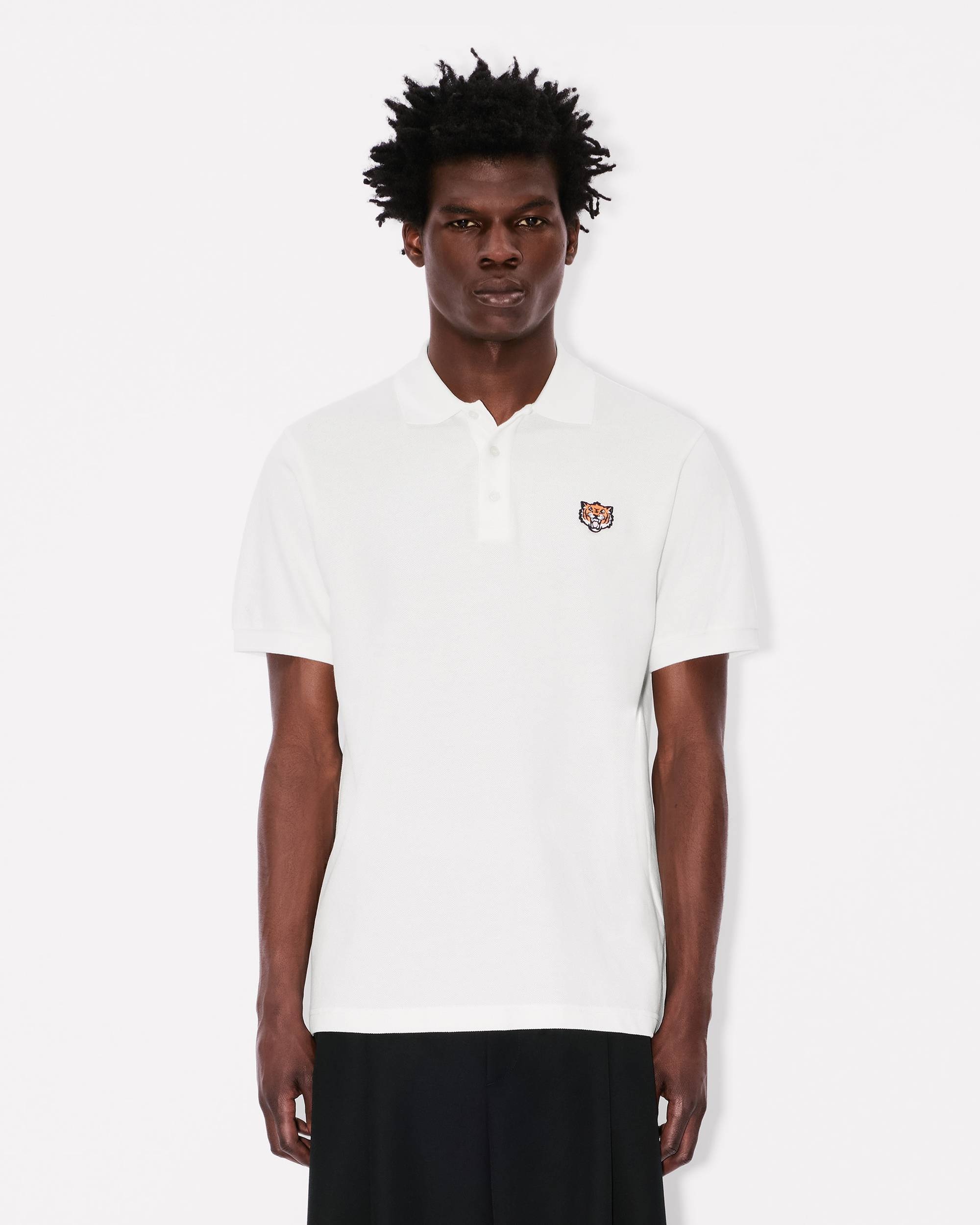 'KENZO Happy Tiger' embroidered slim polo in cotton - 3