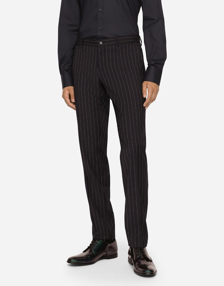 Double-breasted pinstripe stretch wool Sicily-fit suit - 7