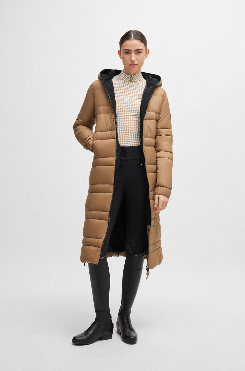 BOSS EQUESTRIAN LONG PUFFER JACKET WITH SIDE ZIPS outlook