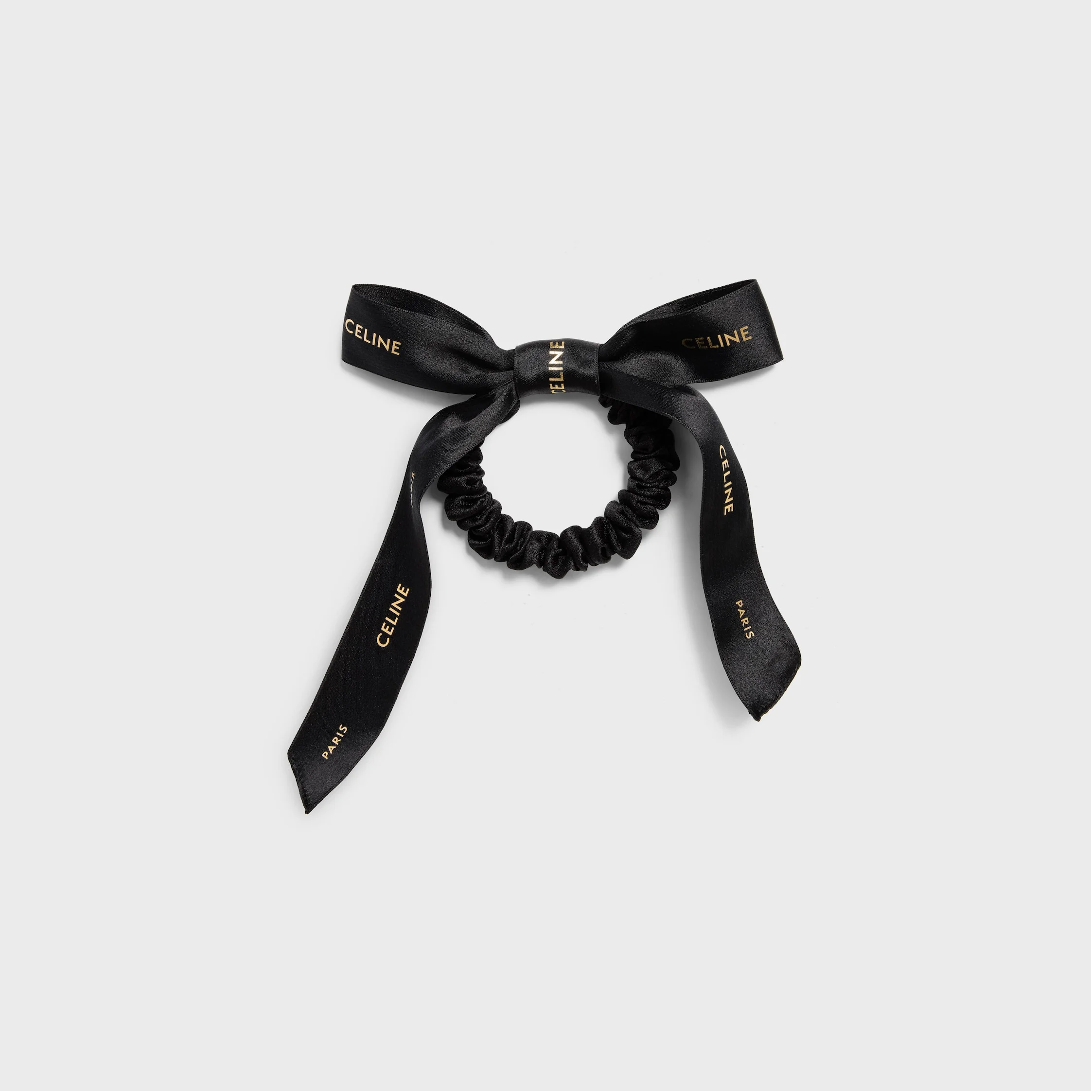CELINE SMALL BOW SCRUNCHY IN SILK - 1