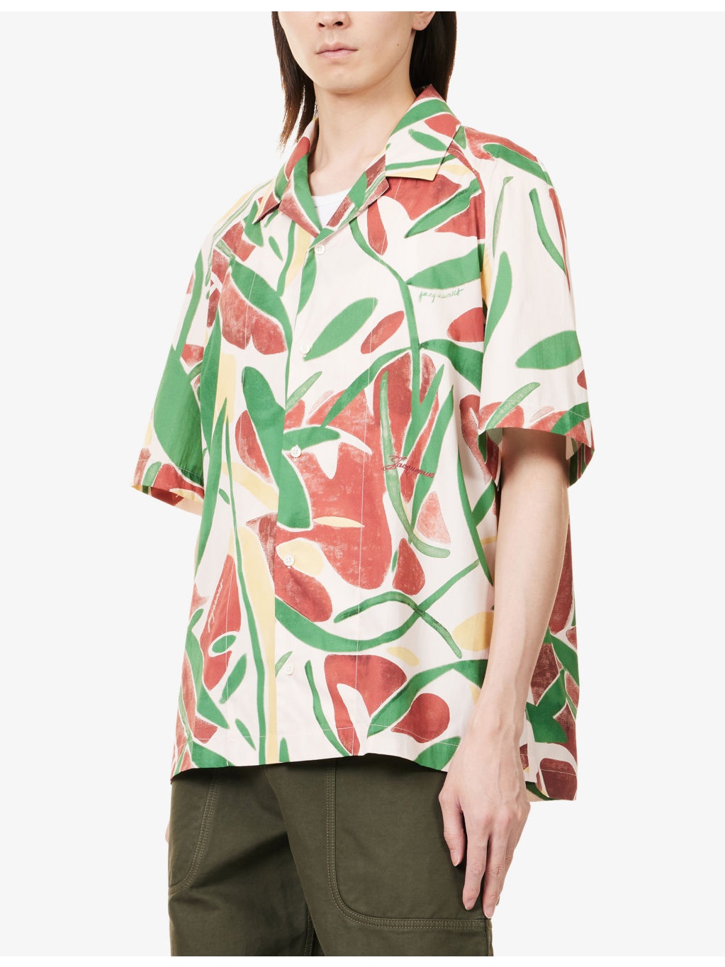 La Chemise Fonccio Graphic-print Cotton Shirt - 3