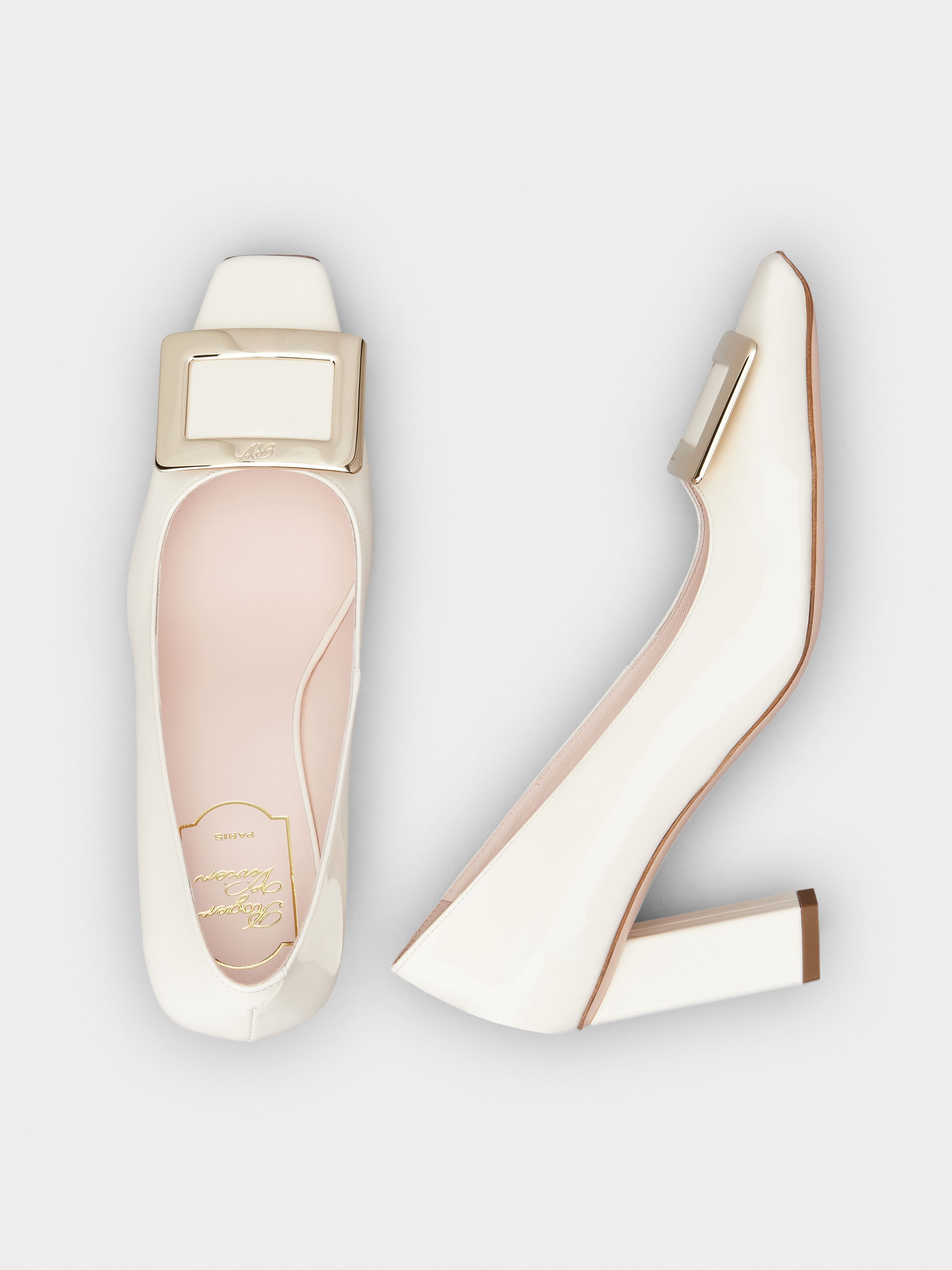 Belle Vivier Metal Buckle Pumps in Patent Leather - 4