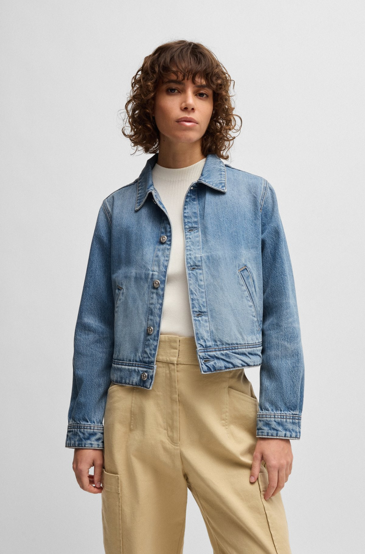 STRAIGHT-FIT JACKET IN BLUE RIGID DENIM - 2