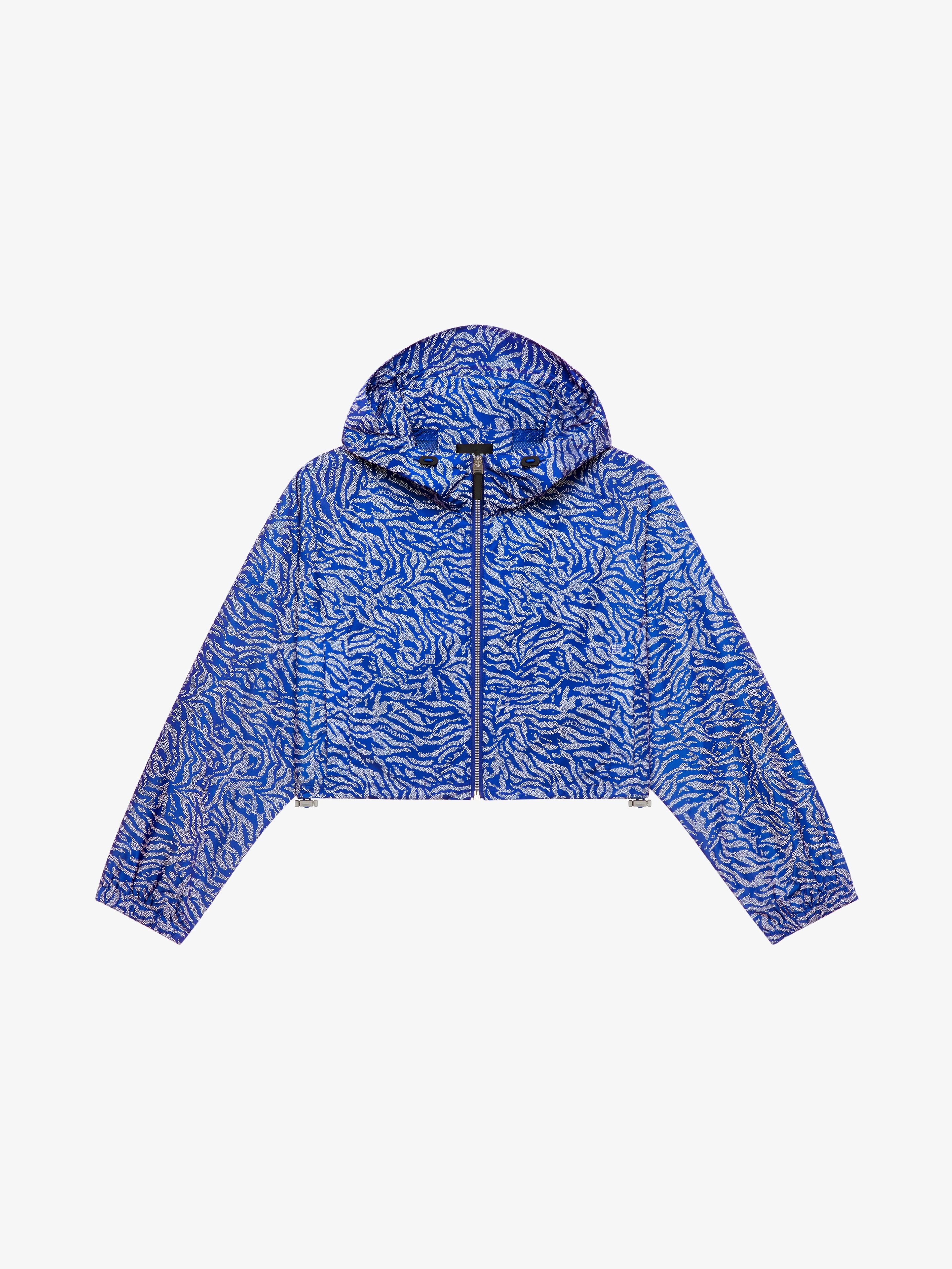 SHORT WINDBREAKER IN PRINTED NYLON - 1