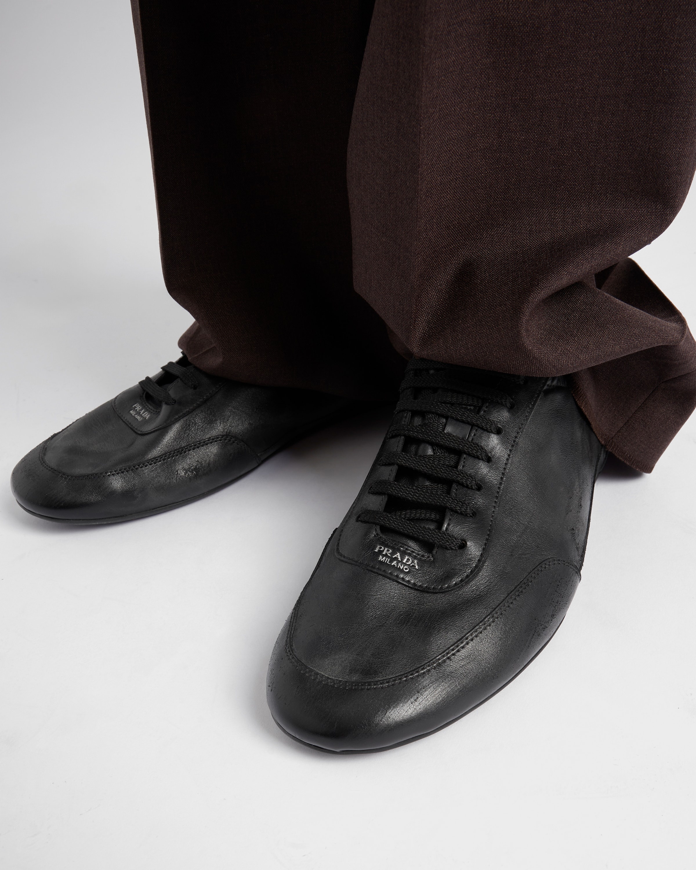Collapse leather sneakers - 3