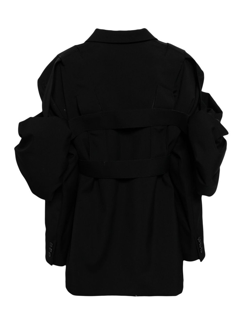 Comme Des Garçons detachable-panel wool blazer outlook
