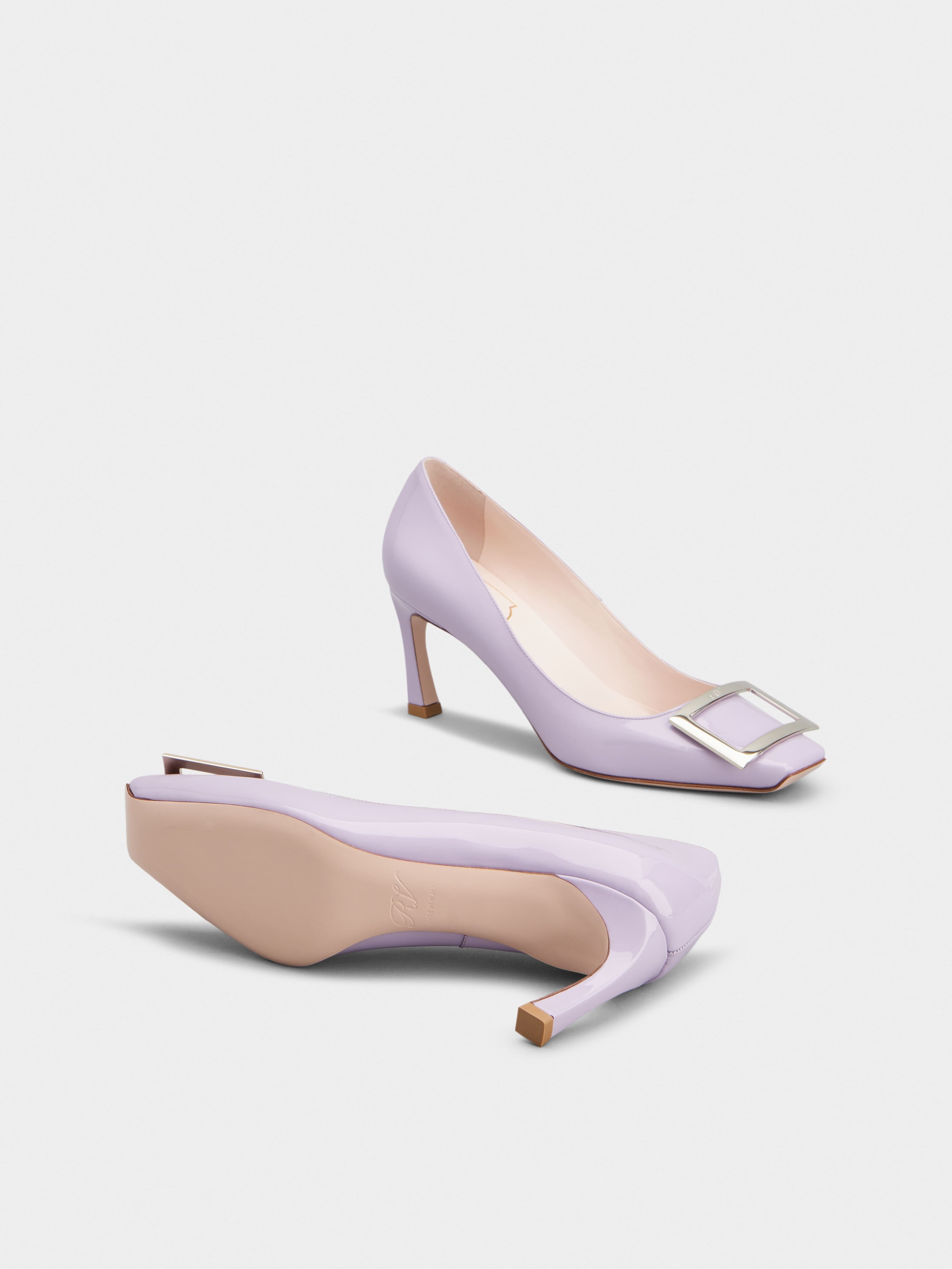 Trompette Metal Buckle Pumps in Patent Leather - 6