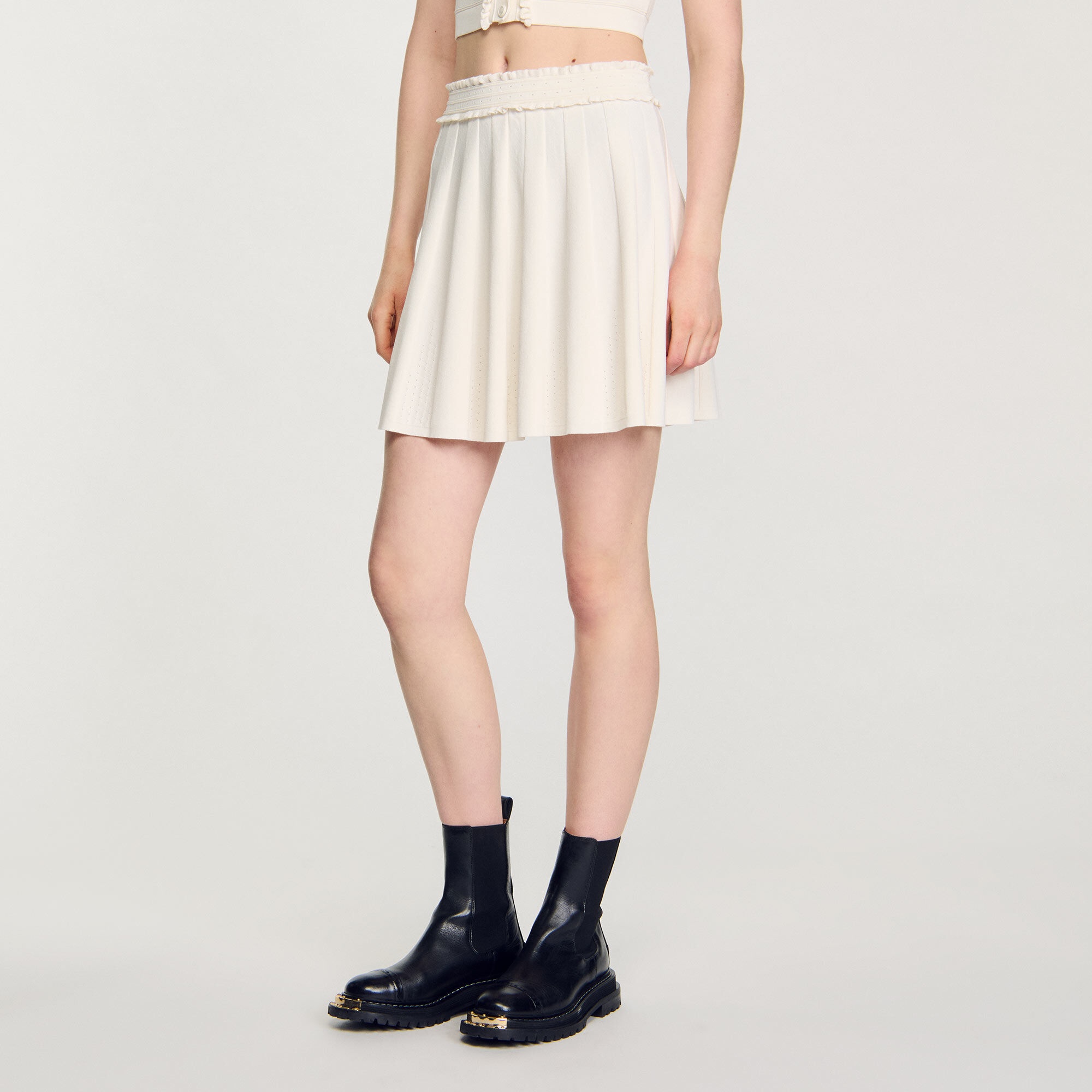 POINTELLE KNIT SKIRT - 5