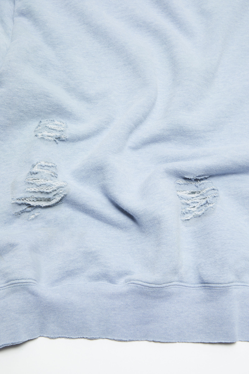Sweater logo print distressed - Blue melange 4