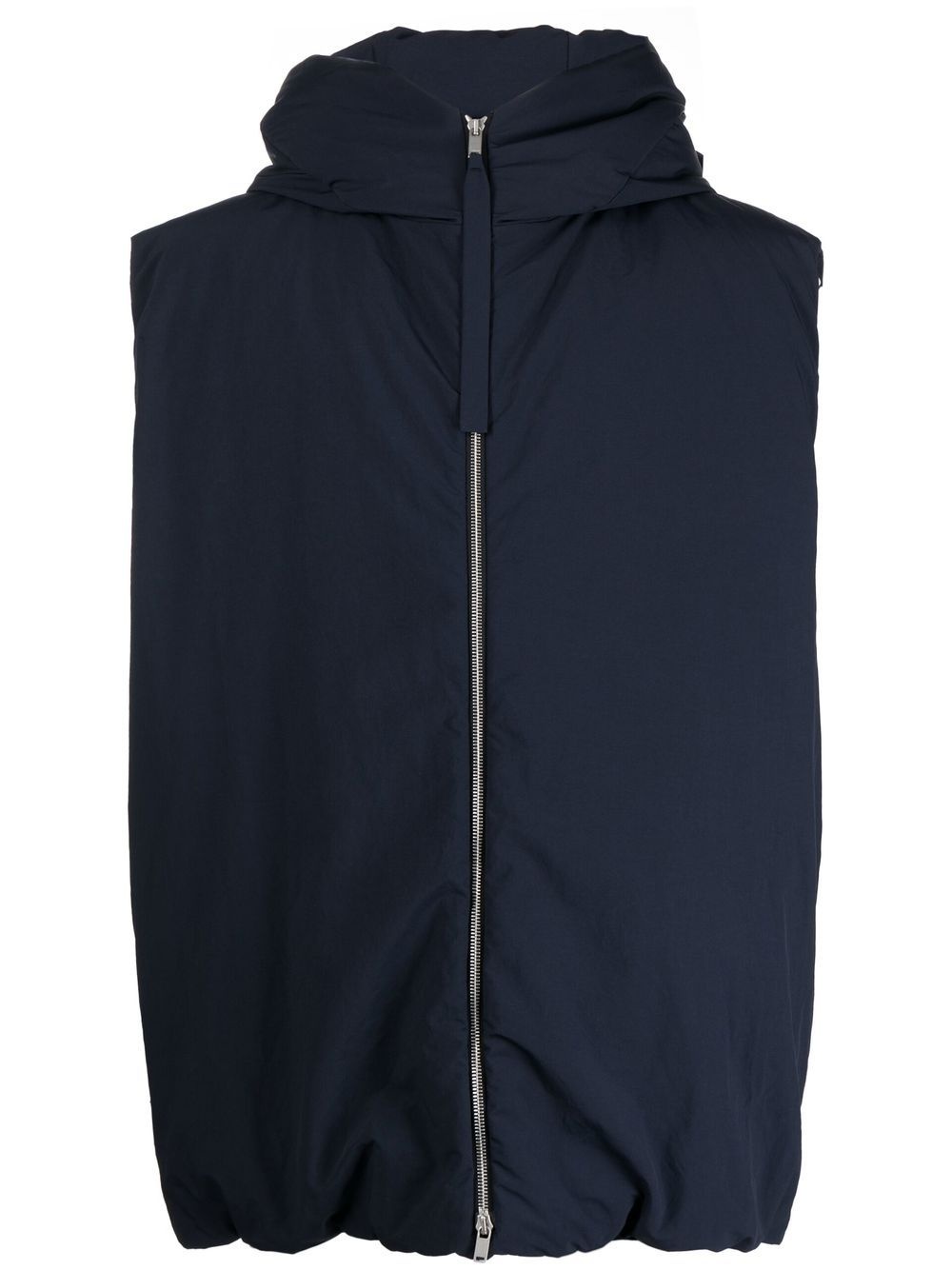 padded sleeveless hooded gilet - 1