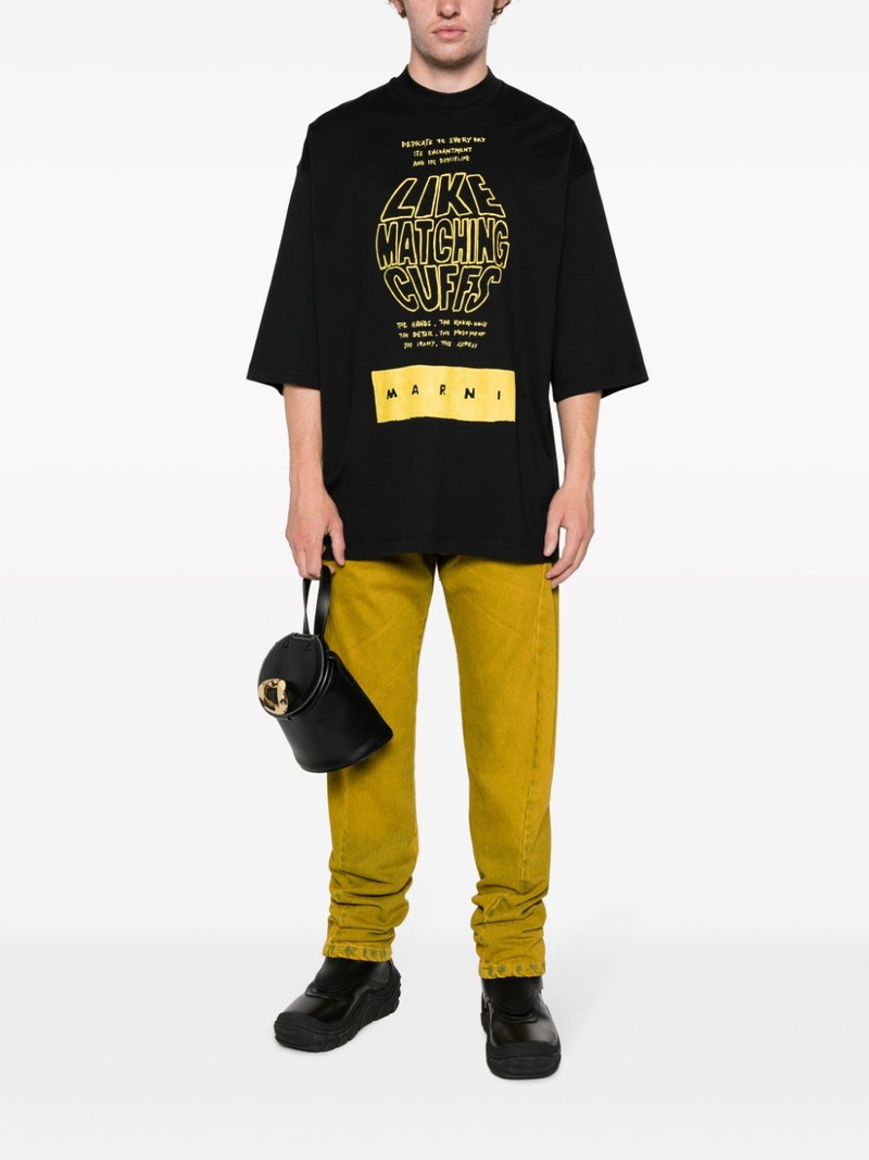 Marni graphic-print 3/4-sleeves T-shirt outlook