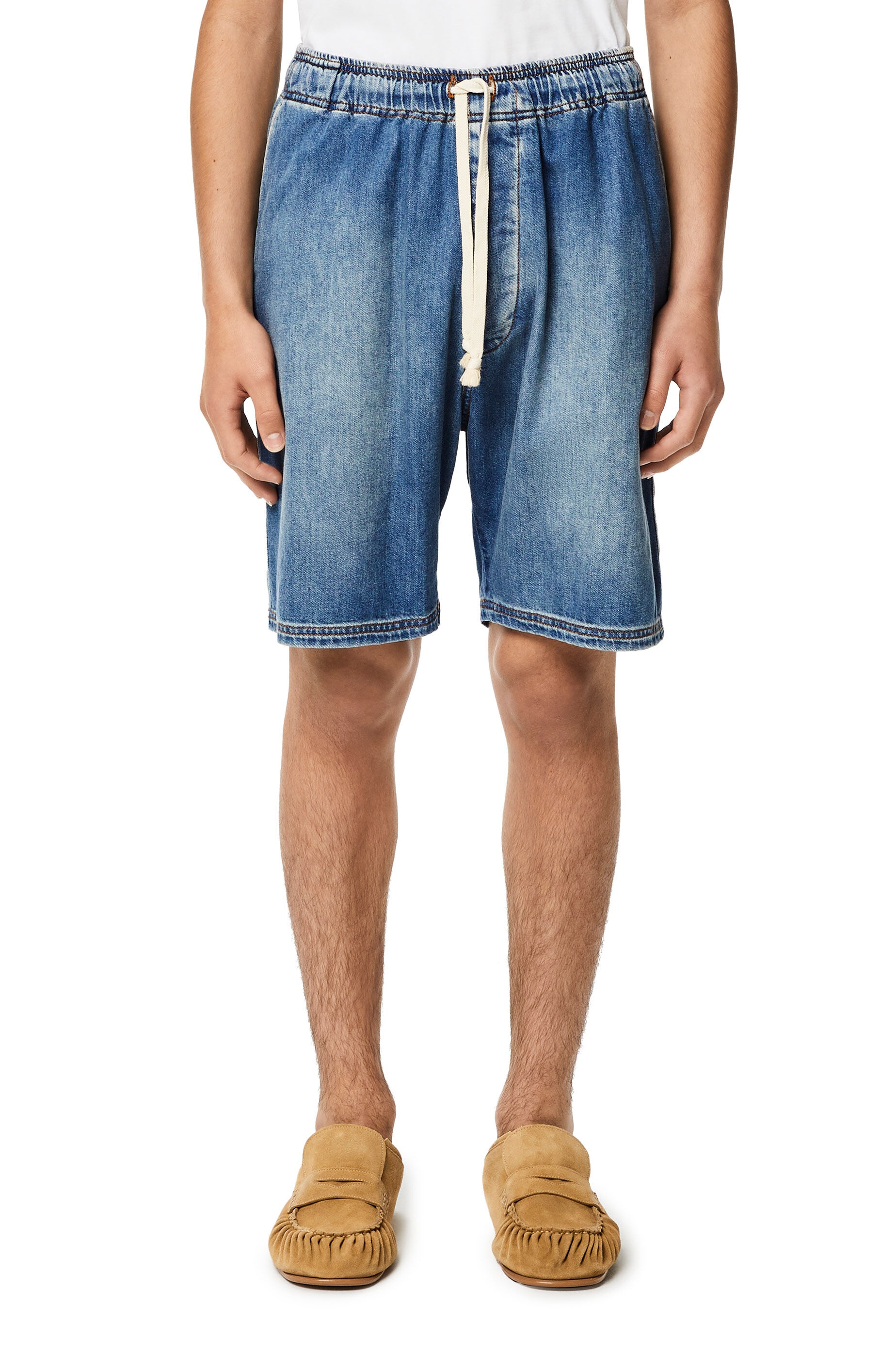 Drawstring shorts in denim - 3