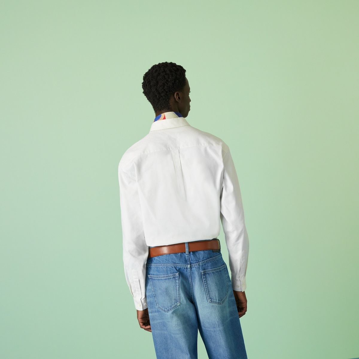 Oxford cotton shirt with embroidery - 6