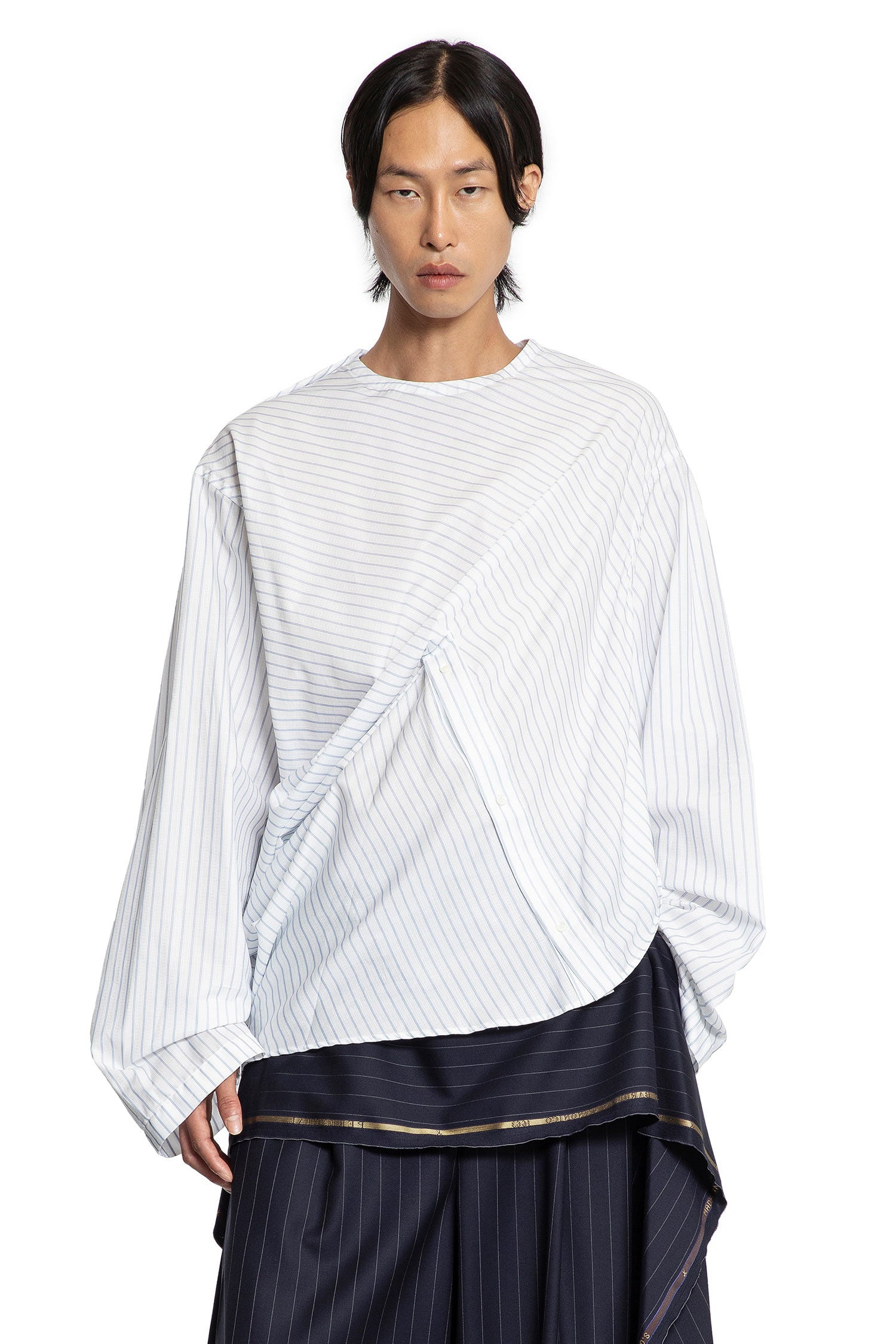 Reconstructed-Pinstriped-Long-Sleeve-Top - 5