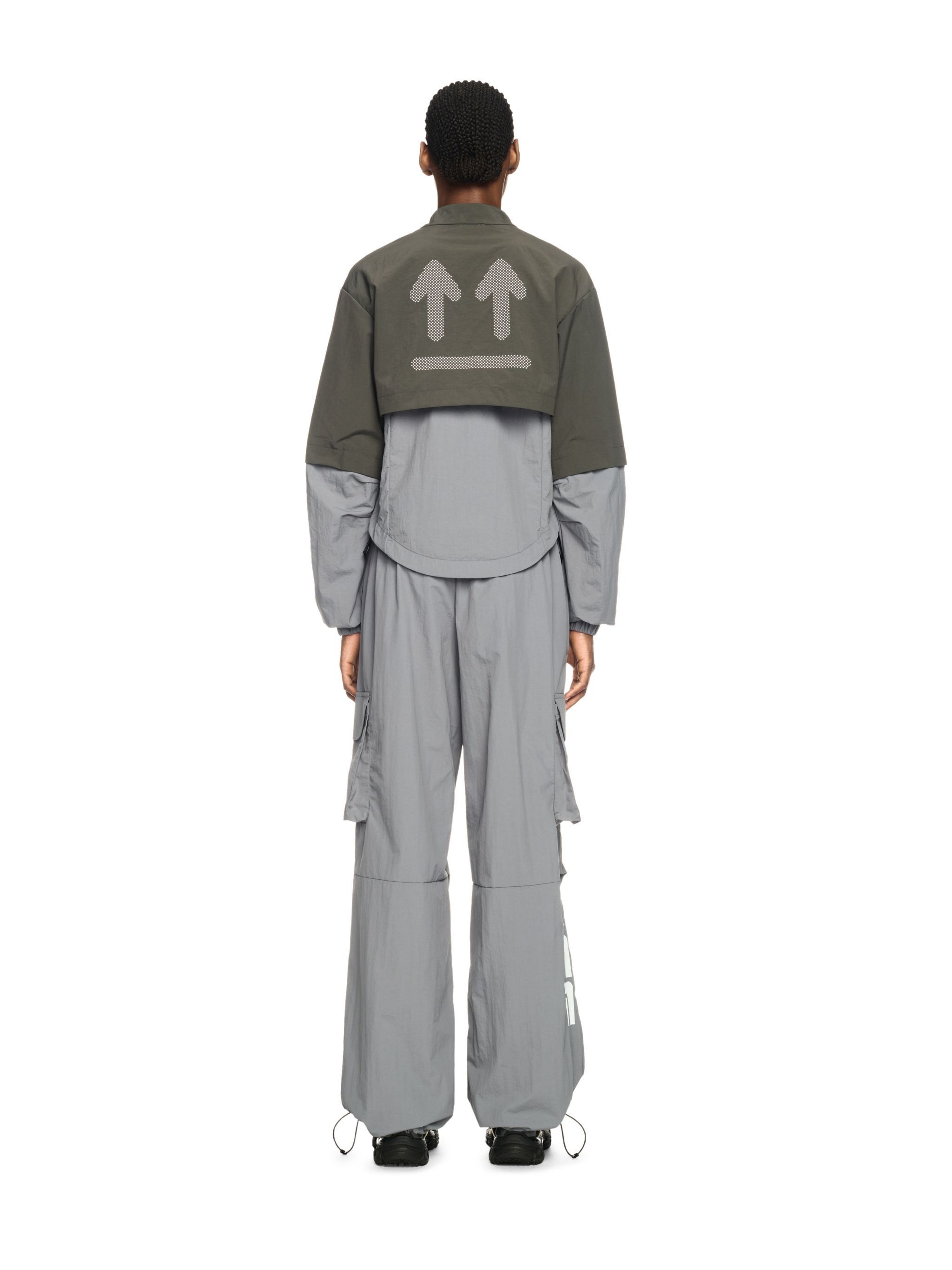 Dark Gray Off Parachute Pants - 4