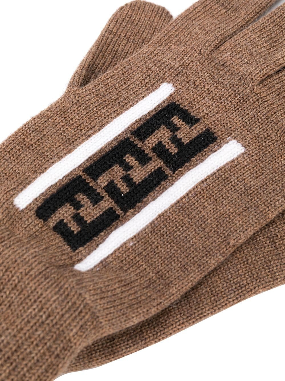 logo-print gloves - 2