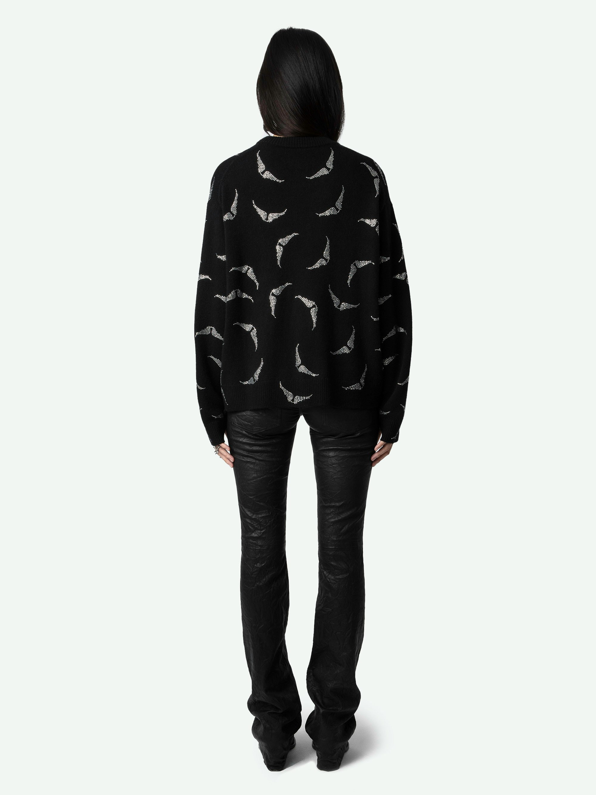 Markus Diamanté Wings Cashmere Sweater - 3